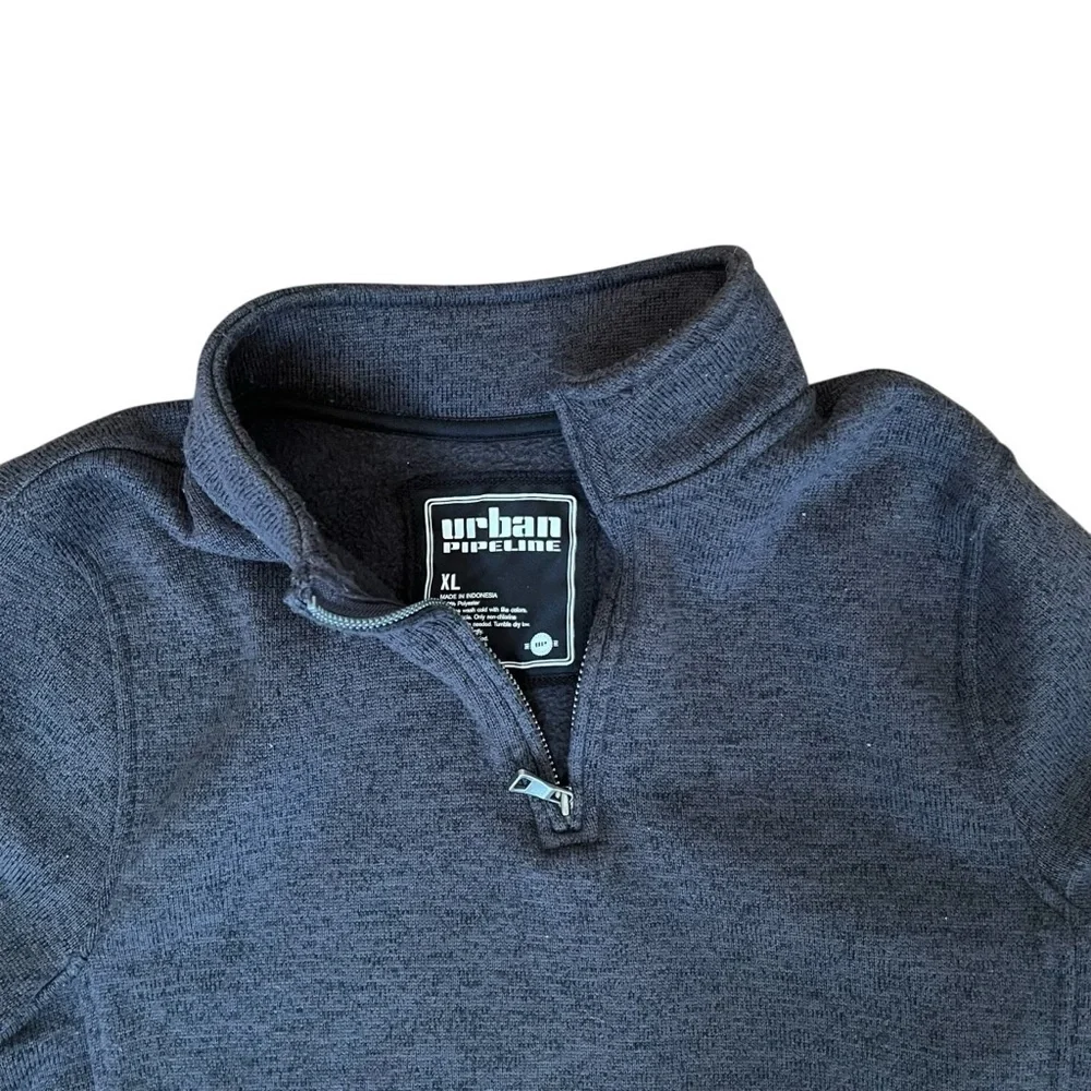 Urban Pipeline Youth XL Dark Gray 1/4 Zip Sweatshirt Soft Polyester Fleece